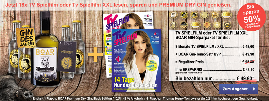 TV SPIELFILM + XXL - BOAR Gin-Tonic Geschenkset