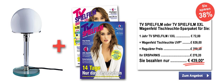 TV SPIELFILM + XXL - Wagenfeld Tischleuchte