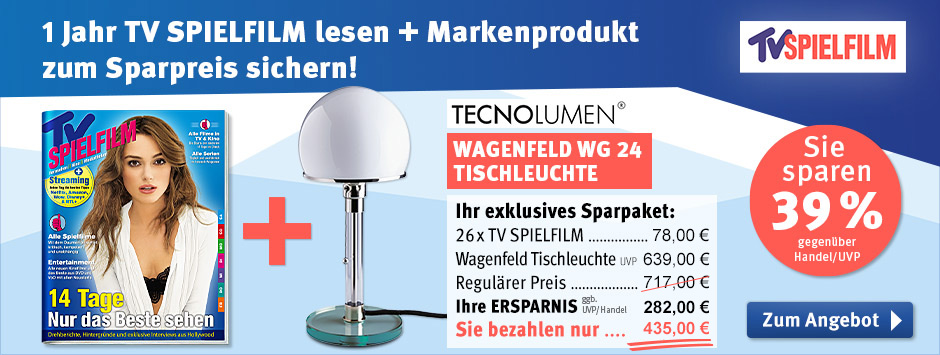 TV SPIELFILM + XXL - Wagenfeld Tischleuchte