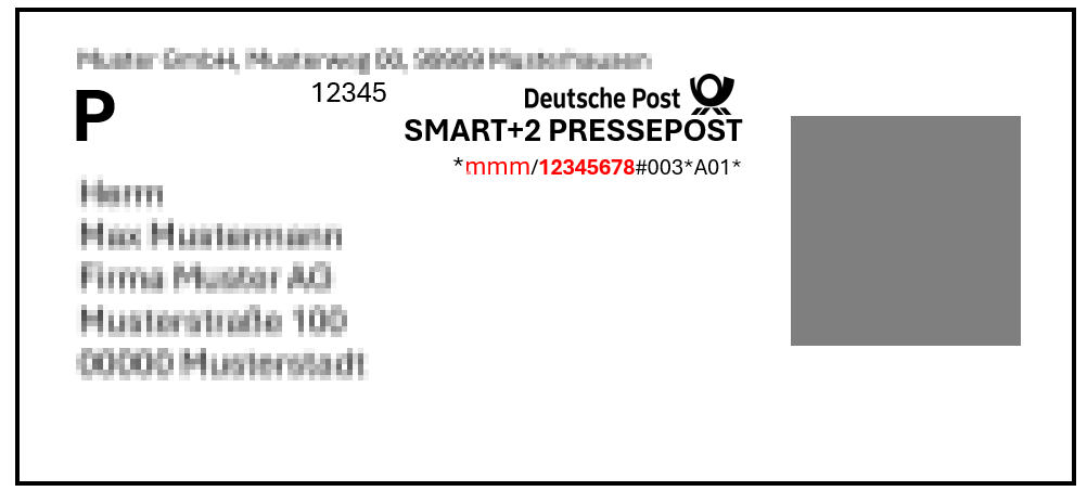 Kundennummer - Adressaufkleber